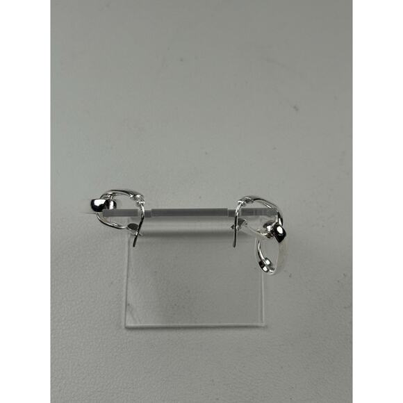 Milor Ultrafine 950 Purer Than Sterling Silver Pierced Earrings Double Oval Box - Picture 8 of 13